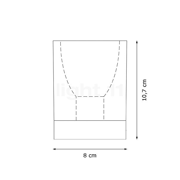 Fabbian Cubetto Tischleuchte transparent - B-Ware - leichte Gebrauchsspuren - voll funktionsfähig Skizze