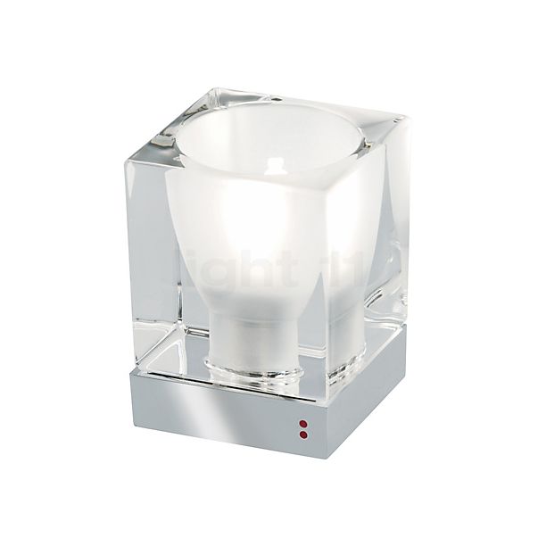 Fabbian Cubetto, lámpara de sobremesa transparente - gu10