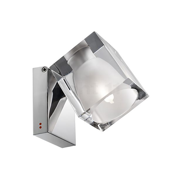 Fabbian Cubetto, lámpara de techo/pared pivotante transparente - g9