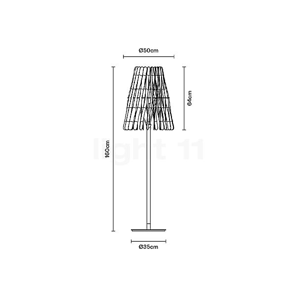 Fabbian Stick Floor Lamp ø50 cm sketch
