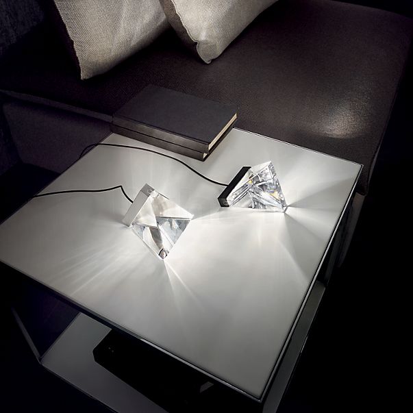 Fabbian Tripla Lampe de table LED aluminium poli , Vente d'entrepôt, neuf, emballage d'origine