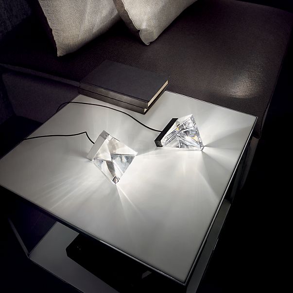 Fabbian Tripla Table Lamp LED aluminium polished