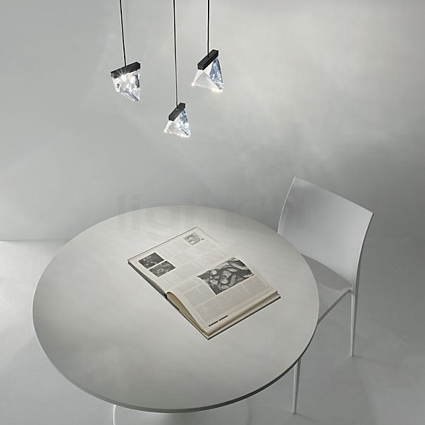 Fabbian Tripla, lámpara de suspensión LED aluminio
