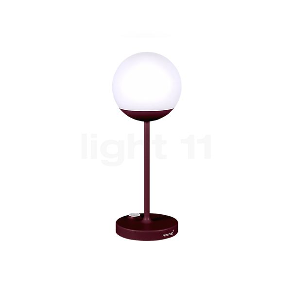 Fermob Mooon! Lampe de table LED cerise noire - 41 cm