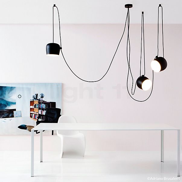 Flos Aim Sospensione LED 3 foyers noir