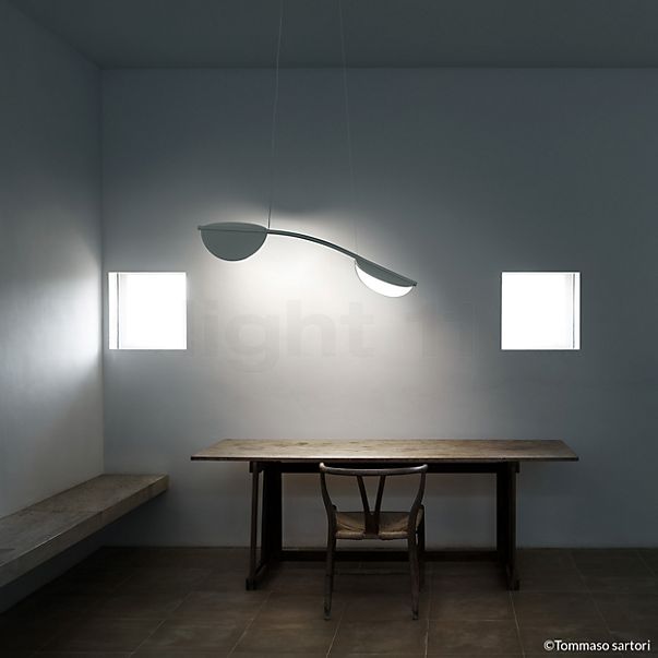 Flos Almendra Arch S2 Hanglamp LED 2-lichts wit - short , uitloopartikelen