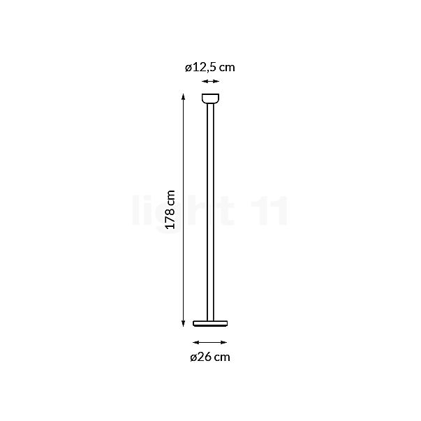 Flos Bellhop Gulvlampe LED brun skitse