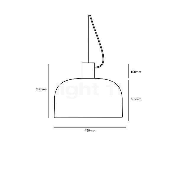 Flos Bellhop Hanglamp aluminium gepolijst schets