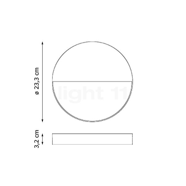 Flos Eclipse Wall Light LED white - 3,000 K , discontinued product sketch