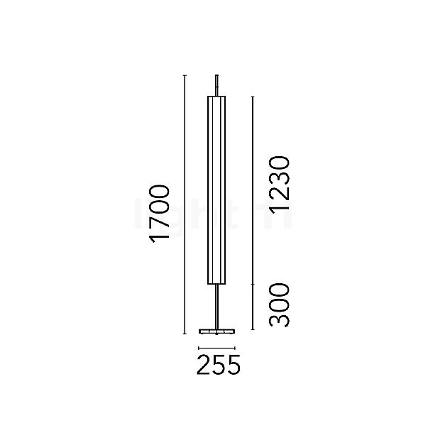 Flos Emi Gulvlampe LED hvid skitse