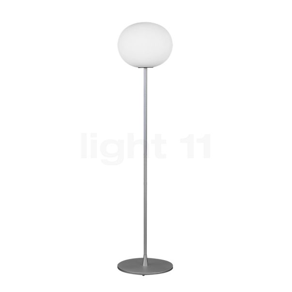 Flos Glo-Ball Stehleuchte aluminiumgrau - ø45 cm - 185 cm