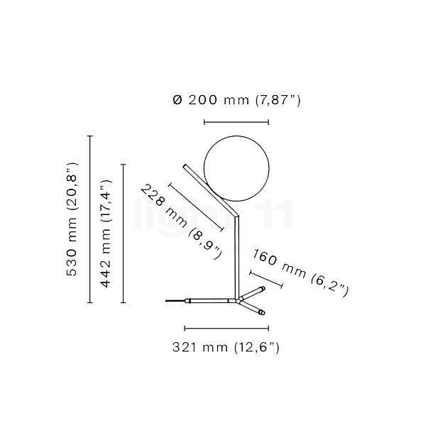 Flos IC Lights T1 High chrome glossy sketch