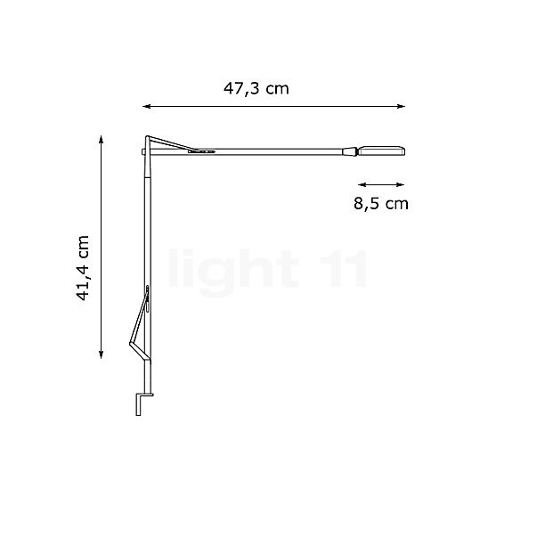 Flos Kelvin Edge avec fixation murale blanc , fin de série - vue en coupe