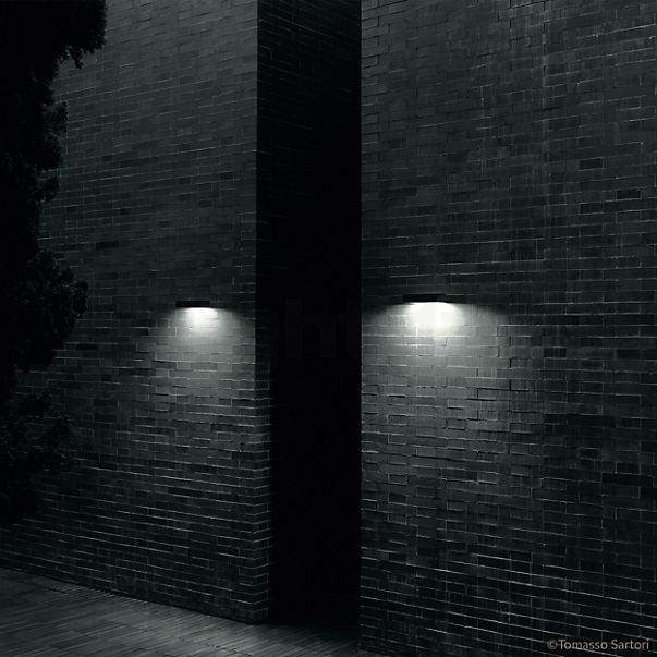 Flos Mile Washer, lámpara de pared LED Downlight negro - 12 cm