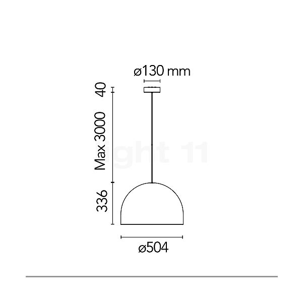 Flos My Dome Pendel hvid , Lagerhus, ny original emballage skitse