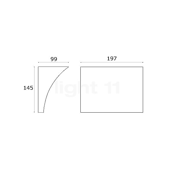 Flos Pochette Up-Down LED white glossy sketch