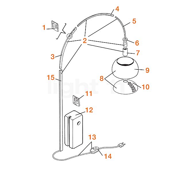 Flos Spare parts for Arco