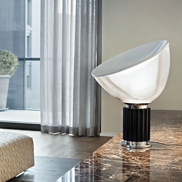  Taccia Lampada da tavolo LED bianco opaco - vetro - 64,5 cm