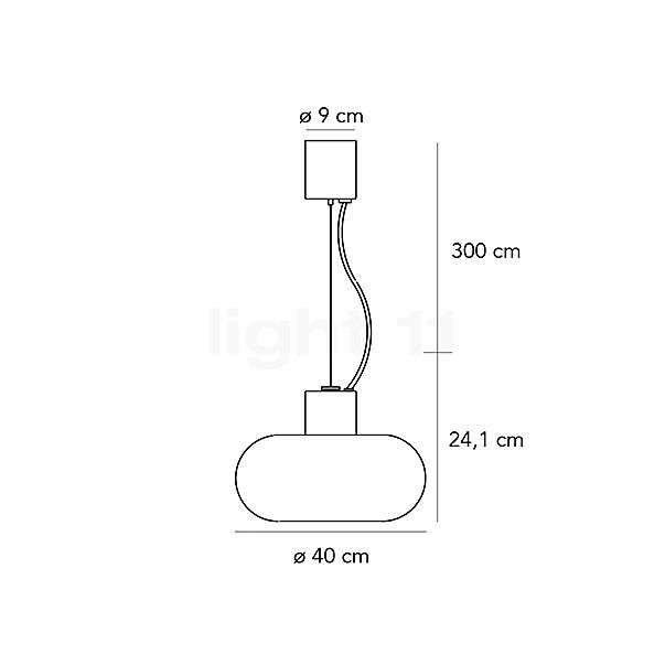 Fontana Arte Fontanella Hanglamp messing - ø40 cm schets