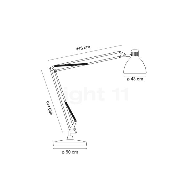 Fontana Arte Naska Vloerlamp wit - zonder dimmer schets