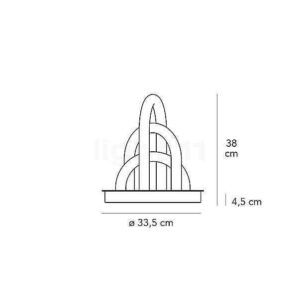 Fontana Arte Oort Tischleuchte LED weiß - 3.000 K Skizze