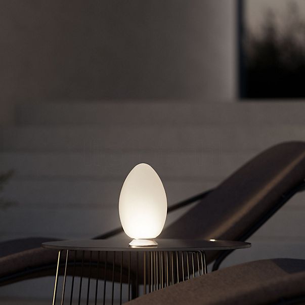 Fontana Arte Uovo Lampe de table LED blanc