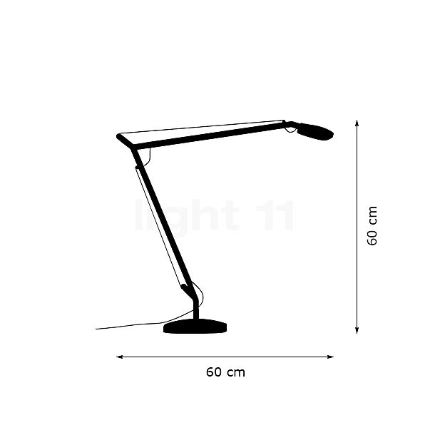 Fontana Arte Volee Lampada da tavolo bianco - vista in sezione