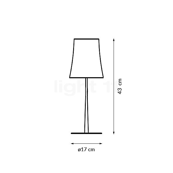 Foscarini Birdie Easy Lampada da tavolo nero - 43 cm - vista in sezione