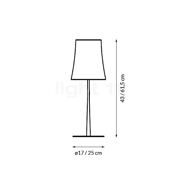 Foscarini Birdie Easy Lampe de table blanc - vue en coupe