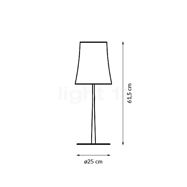 Foscarini Birdie Easy Lampe de table blanc - 61,5 cm - vue en coupe