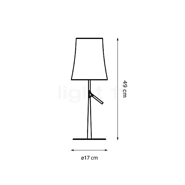 Foscarini Birdie Lampe de table LED graphite - vue en coupe