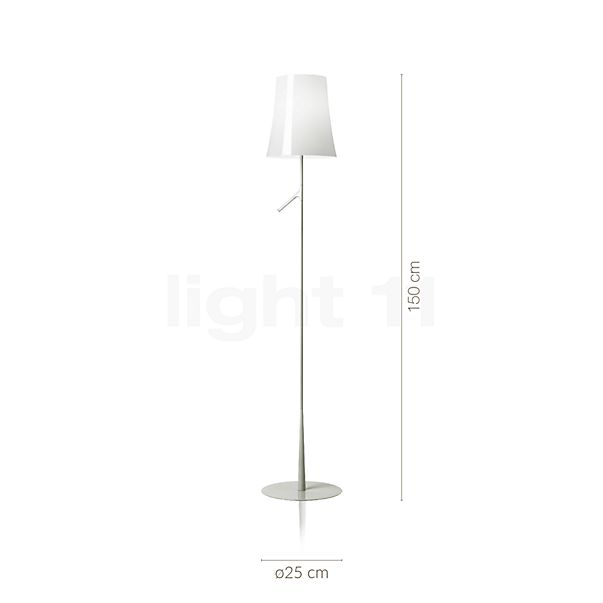 Measurements of the Foscarini Birdie Terra copper in detail: height, width, depth and diameter of the individual parts.