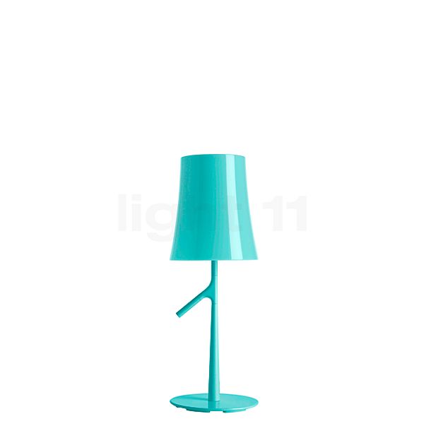 Foscarini Birdie, lámpara de sobremesa turquesa - con interruptor