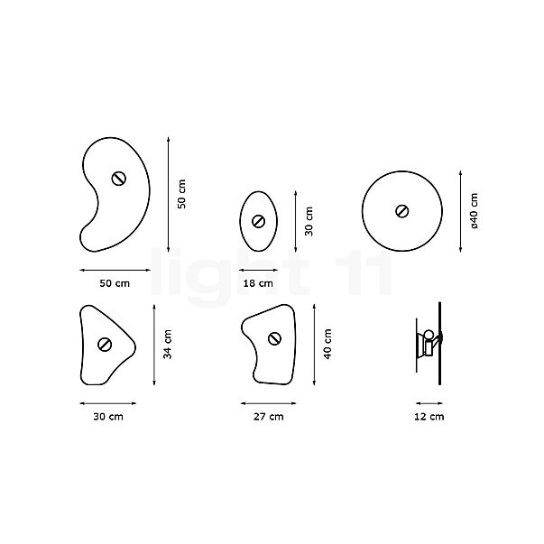 Foscarini Bit Bit 1 - blanc - vue en coupe