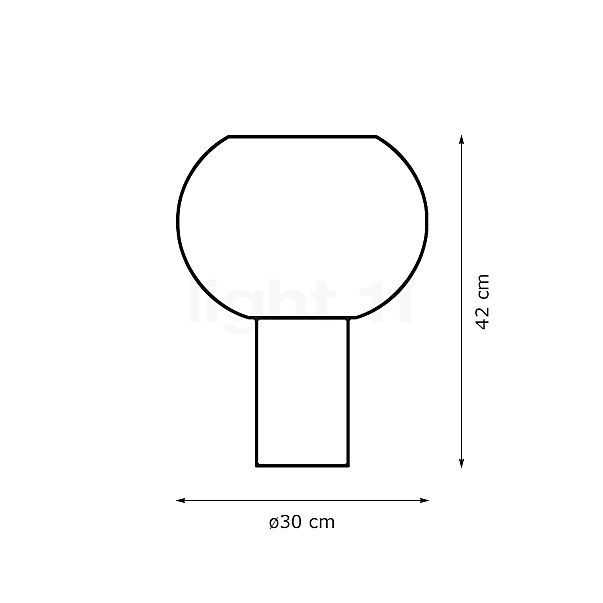 Foscarini Buds Bordlampe hvid - ø30 cm skitse