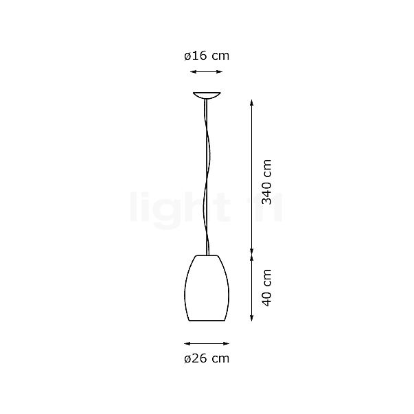 Foscarini Buds Hanglamp wit - mylight - ø26 cm schets