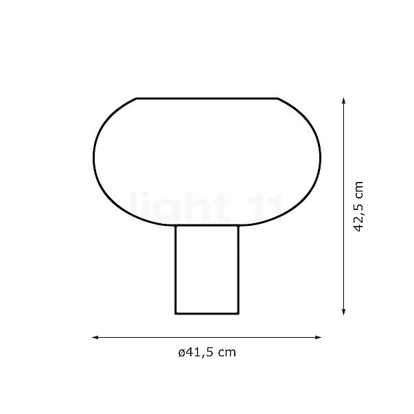 Foscarini Buds Table Lamp grey - ø41,5 cm sketch