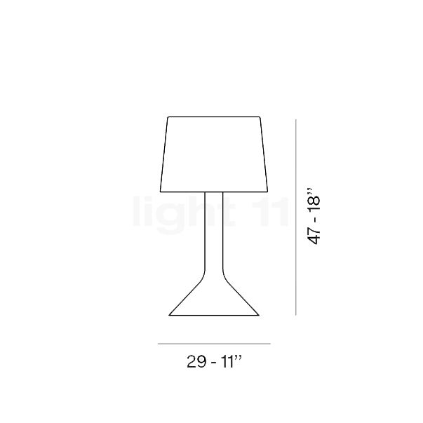 Foscarini Chapeaux Table Lamp LED white - glass - ø29 cm sketch