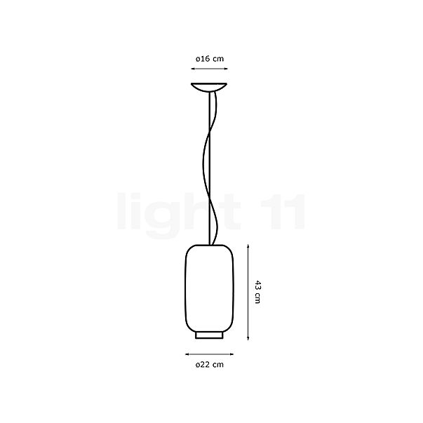 Foscarini Chouchin Reverse Hanglamp 2 - wit/zwart schets