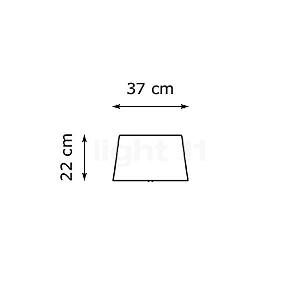Foscarini Glass for Lumiere XXL/XXS Table-/Floor Lamp - Spare Part white - XXL sketch