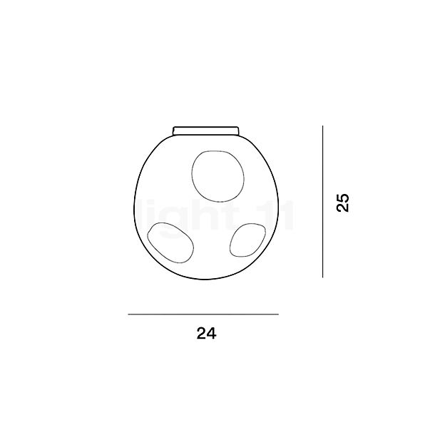 Foscarini Hoba Ceiling- and Wall Light ø24 cm - phase dimmer sketch