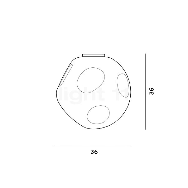 Foscarini Hoba Deckenleuchte ø36 cm Skizze