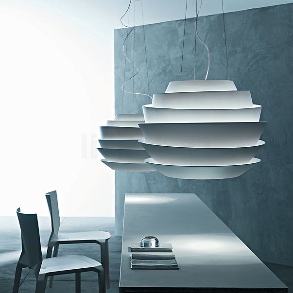 Foscarini Le Soleil Sospensione decentraal wit