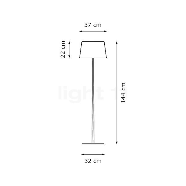 Foscarini Lumiere XXL Terra alluminio/bianco - vista in sezione