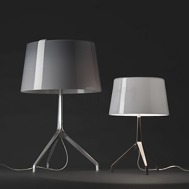 Foscarini Lumiere XXS Tavolo cromo negro/blanco