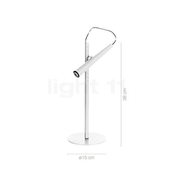 Measurements of the Foscarini Magneto Tavolo black in detail: height, width, depth and diameter of the individual parts.