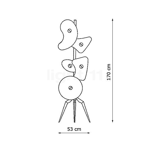 Foscarini Orbital Terra white sketch