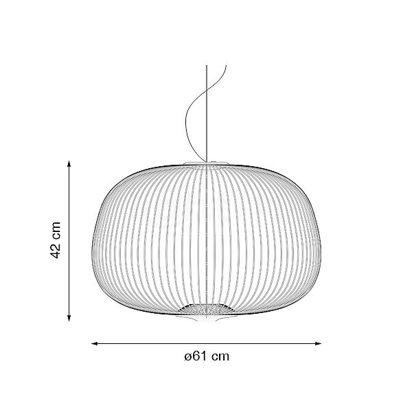 Foscarini Spokes 3 Sospensione LED copper - dimmable sketch