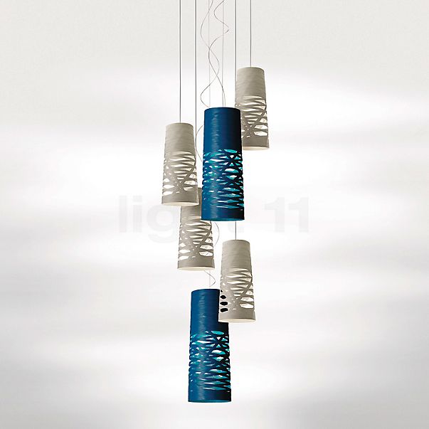 Foscarini Tress, lámpara de suspensión blanco - media
