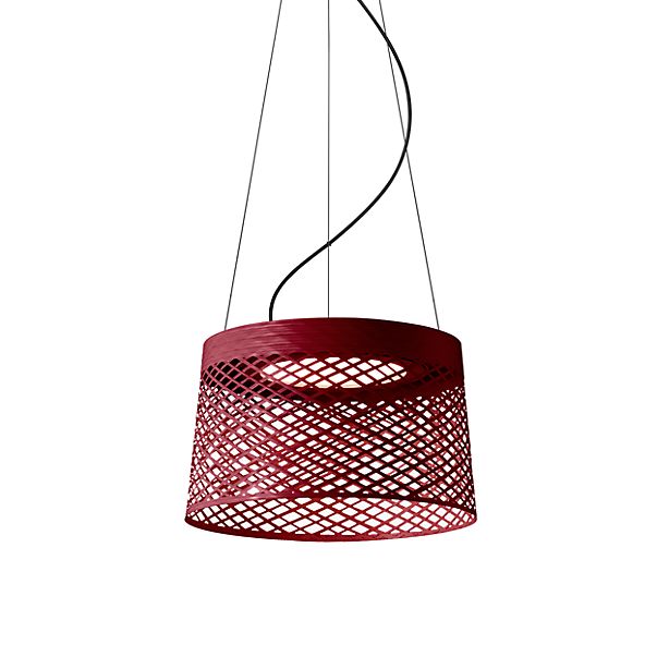Foscarini Twiggy Grid Sospensione LED rojo carmín